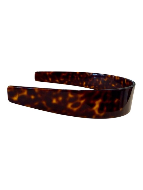 Celine Brown Tortoiseshell Logo Wide Headband Made In Italy main image 4